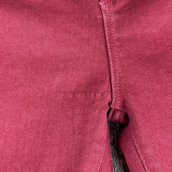 Vince Women’s Skinny Jeans Red Size 26 Mid-Rise Stretch Denim Pants - Picture 9 of 9